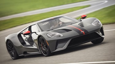 New 2019 Ford GT Carbon Series is the lightest car in the company’s GT lineup, saving nearly 40 pounds with lightweight innovations such as carbon fiber wheels and a polycarbonate engine cover