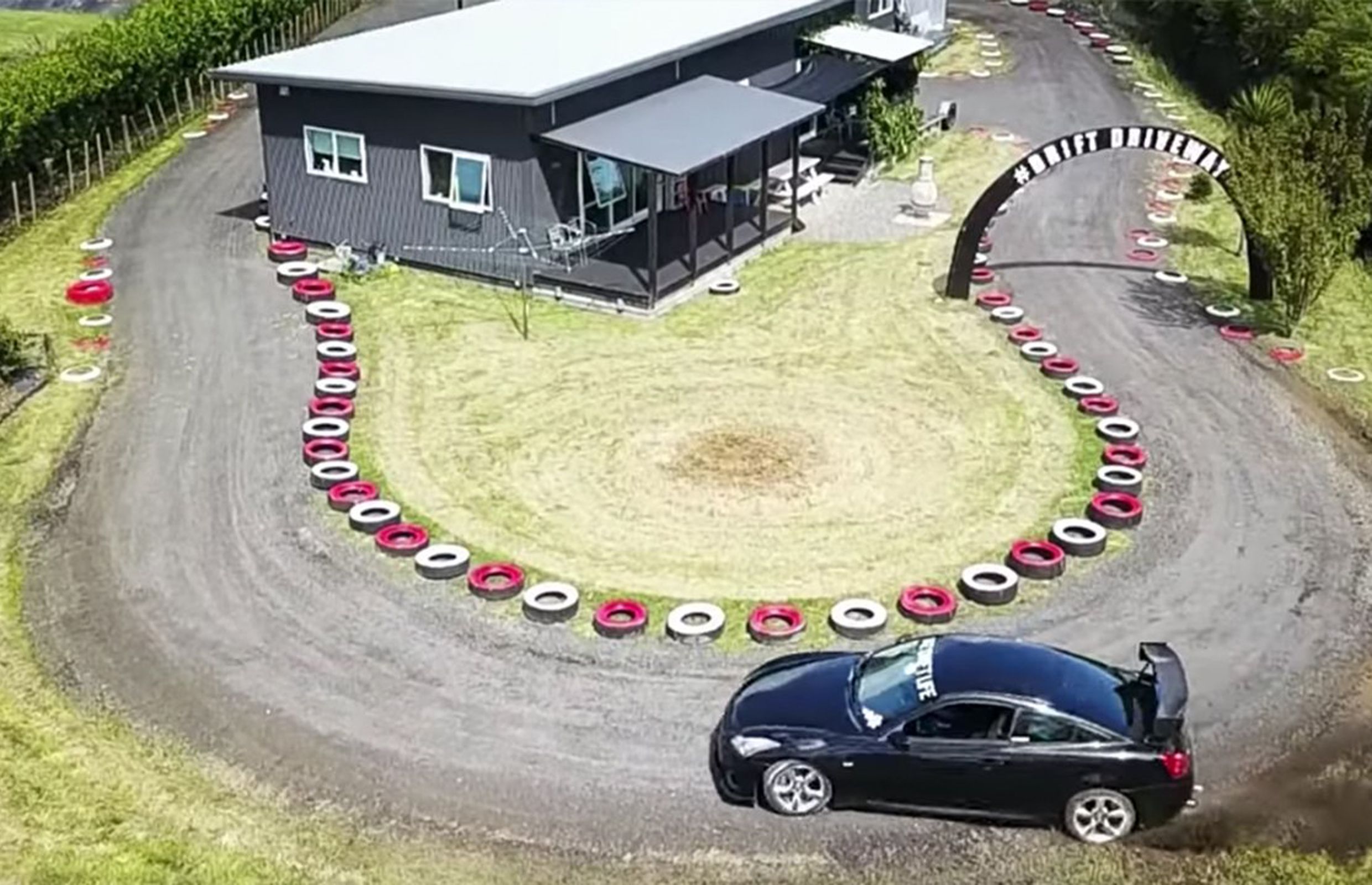 New Zealand Man Builds Drift Track Around His House Driving