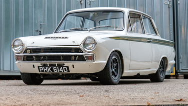 A 1966 Ford Cortina Lotus race car once piloted by Graham Hill, due for sale at Silverstone Auctions January 2019 event