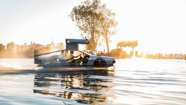 Matthew Riese's DeLorean-replica hovercraft