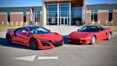 The 2019 and 1990 Acura NSX