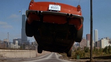 The Ferrari replica from "Ferris Bueller's Day Off" in the infamous parking attendants scene.