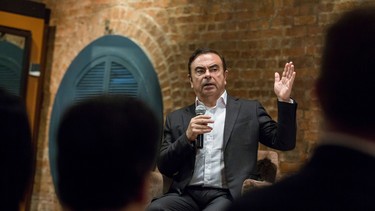 Former chairman and CEO of Renault-Nissan-Mitsubishi Carlos Ghosn speaks during an event at the Foreign Correspondents' Club in Hong Kong on April 20, 2018.