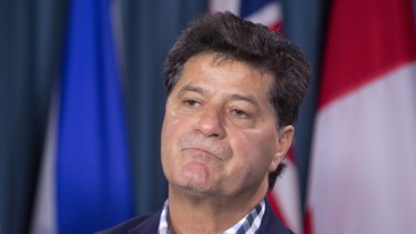 Unifor National President Jerry Dias holds a news conference after meeting with Prime Minister Justin Trudeau on Parliament Hill in Ottawa on Tuesday, November 27, 2018.
