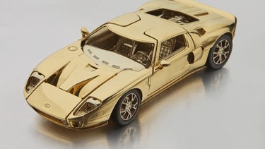 A 1:25-scale solid-gold Ford GT replica for auction