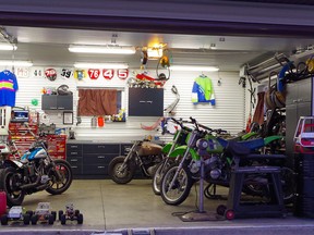 It took some scrimping and saving, but Aaron Pierson managed to construct this workspace about three years ago. He spends as much time out there as possible, and says there’s always a motorcycle related project on the go.