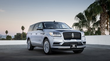 Long-wheelbase Lincoln Black Label Navigator was specially ordered and customized for celebrity car enthusiast Jay Leno and debuted at Jay's Garage Stand at 2018 SEMA