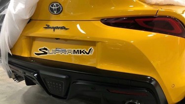 A leaked image of the rear of the 2020 Toyota Supra