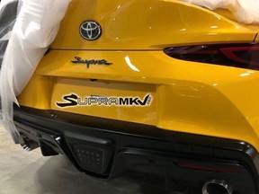 A leaked image of the rear of the 2020 Toyota Supra