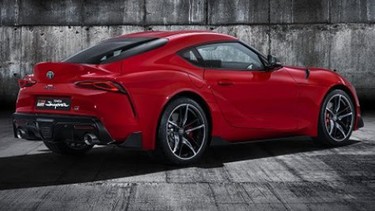 A leaked image of the production 2020 Toyota Supra from the Toyota Germany website