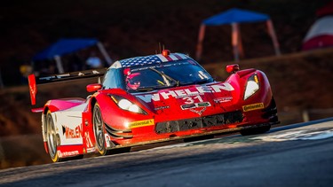The #31 Action Express Racing Whelen Engineering/Team Fox Chevrolet Corvette Daytona Prototype driven by Dane Cameron, Eric Curran and Simon Pagenaud, races to a third-place finish Saturday, October 1, 2016 during the IMSA WeatherTech SportsCar Championship 10-hour Petit Le Mans endurance race at Road Atlanta in Braselton, Georgia.