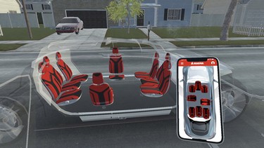 Magna International, a company out of Aurora Ontario, has designed a modular seat system for your car that is controlled by a smartphone, the technology was revealed as a preview for CES in January.