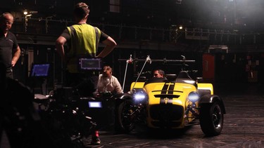 A behind-the-scenes still from Caterham's first-ever brand film