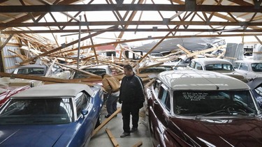 Classic Car dealership destroyed in Tornado