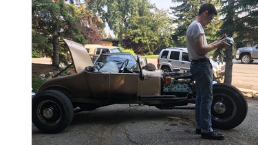 The 1926 Model T hot rod created by Brant Inglis — he’s worked on the car in the back of his dad’s shop and in his parent’s driveway.