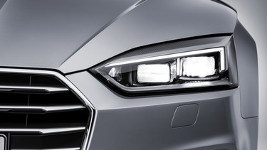 Audi's Matrix LED headlights can provide illumination for the driver without blinding other road users.