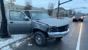 Layton police say a 17-year-old girl who attempted the "Bird Box Challenge" while driving caused a two-car crash on Monday, Jan. 7, 2019, when she went into oncoming traffic.