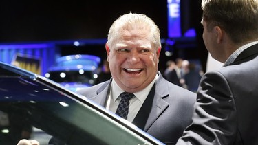 Ontario Premier Doug Ford is shown on Monday, January 14, 2019, at the North American International Auto Show in Detroit.