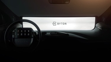 2020 Byton K-Byte steering wheel screen