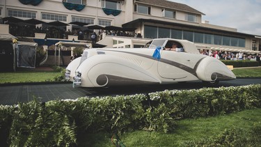 Jim Patterson's 1937 Cadillac V16 at the 2018 Pebble Beach Concours d'Elegance. The car is to be displayed at the Art & the Automobile's ICONS installation at the 2019 CIAS in Toronto.