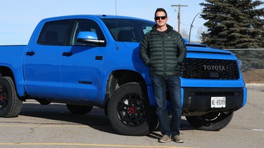 Guest reviewer Dave Szabadi with the2019 Toyota Tundra in Calgary.