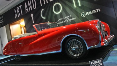 A 1949 Delahaye Type 175 once owned by Elton John, at the Art & the Automobile's ICONS installation at the 2019 CIAS in Toronto.