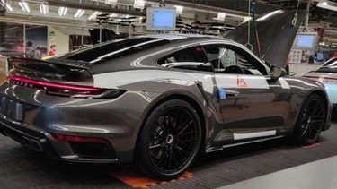 Somebody leaked a photo of the new 911 Turbo from the production floor
