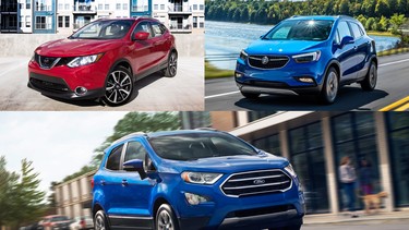 2019 Buick Encore, Ford EcoSport and Nissan Qashqai