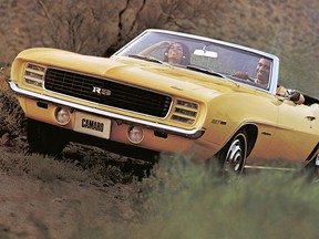 A 1969 Chevrolet Camaro RS Convertible.