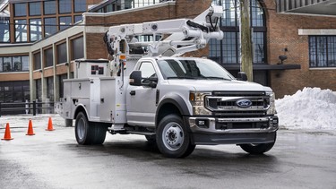 The new -F600 comes strictly as a chassis cab, for companies to outfit to their needs