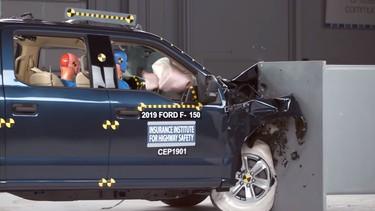 IIHS F150 small overlap test