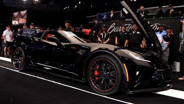 The last front-engined Chevrolet Corvette crossing the auction block at Barrett-Jackson on June 28, 2019