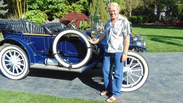 Ed Sampson with the 1912 McLaughlin Buick Model 29 which is identical to the car his grandfather bought new in Saskatchewan.