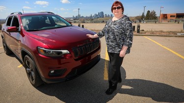 Christina McLachlan with the 2019 Jeep Cherokee she tested for a week.