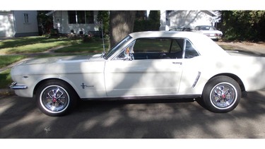 In 1965, this Mustang was given away in the Esso All-Out Quality Celebration to Mildred Sisson of Calgary. The car was presented to her by NHL hockey star Bobby Baun. Ford collector Willard Charlesworth of Lethbridge, Alberta bought it from Sisson in 1990 with less than 22,000 miles on the odometer.