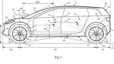 Patent drawings for what could be Dyson's upcoming electric vehicle