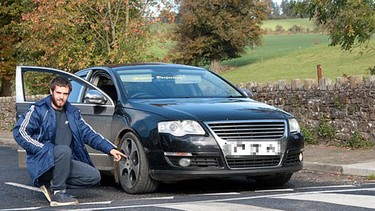 Christopher Fitzgibbon and his lowered VW Passat