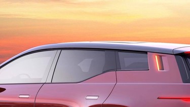 A teaser image of Fisker's upcoming SUV