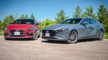 2019 Hyundai Elantra GT N Line vs. 2019 Mazda3 Sport