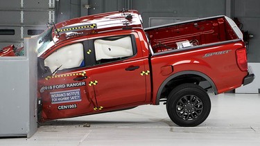 The 2019 Ford Ranger in IIHS crash testing