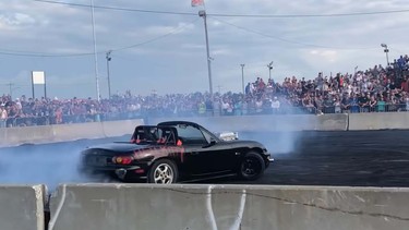 Hellcat Powered Mazda Miata rips crazy donuts