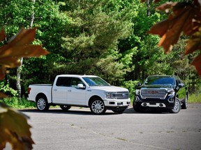 2019 Ford F-150 Limited and 2019 GMC Sierra Denali