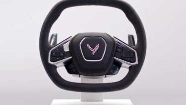 Just as the eighth generation defines the Corvette formula, so does its steering wheel with its leather-wrapped, squared-off shape to enhance visibility and comfort.
