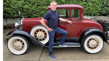 Dr. Allan Burgmann with the 1929 Ford Model A coupe that has been in his family for 40 years and will be in this weekend's Cruise the North Show car show in North Vancouver.