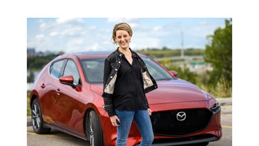 Kirsten Dow-Pearce with the 2019 Mazda3 Sport GT AWD.