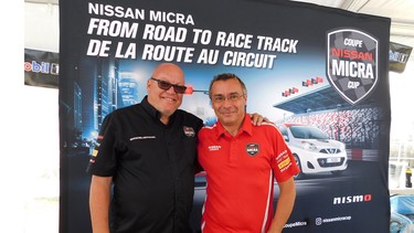 The masterminds behind the Micra Cup: series founder/promoter Jacques Deshaies and Nissan Canada's Didier Marsaud.