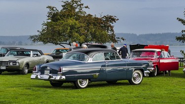 Ben Beker's beautiful 1954 Lincoln Cosmopolitan Sport Coupe on the Crescent Beach Concours lawn last Saturday.