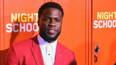 In this file photo, Kevin Hart arrives for the premiere of 'Night School' in Los Angeles. Hart and two others were involved in a car crash in Calabasas, Calif., earlier this month, according to a California Highway Patrol incident report obtained by CNN. Hart and the driver, Jared Black, sustained "major back injuries" and were transported to nearby hospitals for treatment, the report states.
