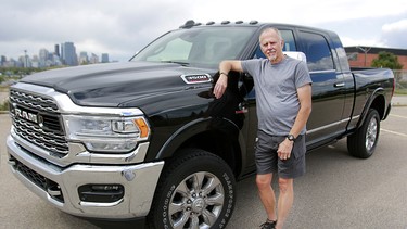 Calgary's Peter Wettlaufer with the 2019 Dodge 3500 he drove for a week.