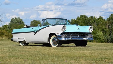This 1956 Ford Fairlane Sunliner sold at the Toronto collector car auction this fall at the bargain basement price of $17,600.